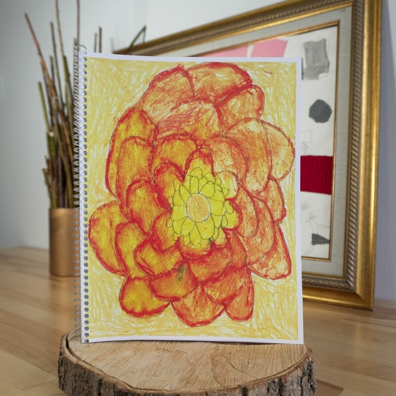 Orange Flower Notebook