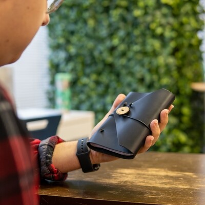 Journal en cuir relié