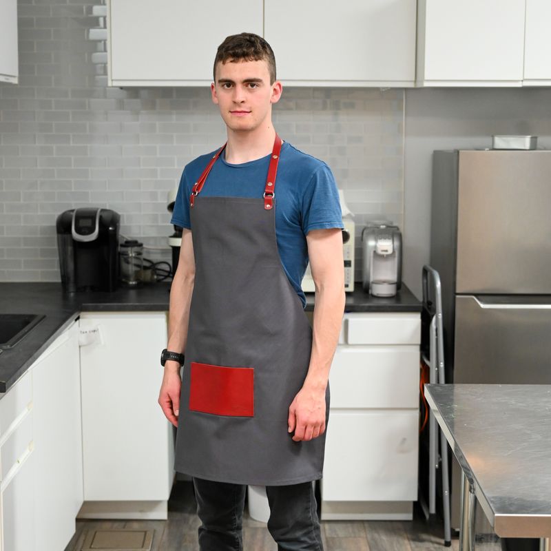 The All New Leather Apron, Material: Canvas and Red Leather