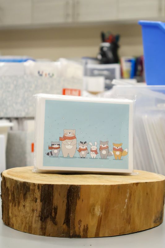 Paquet saisonnier de 12 cartes assorties