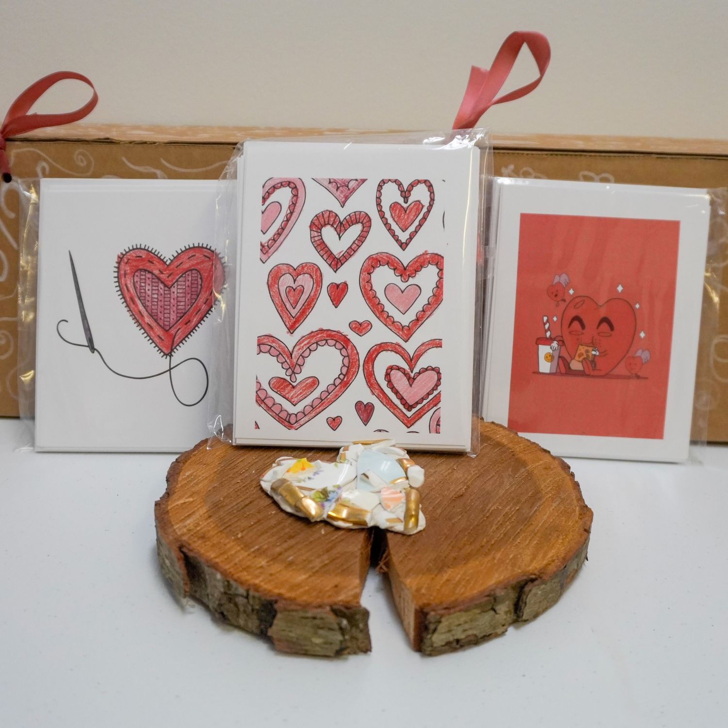 Lot de 12 cartes de Saint-Valentin