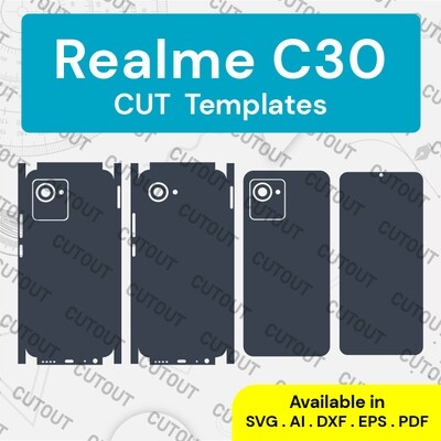 Realme C30 Vector Skin Templates