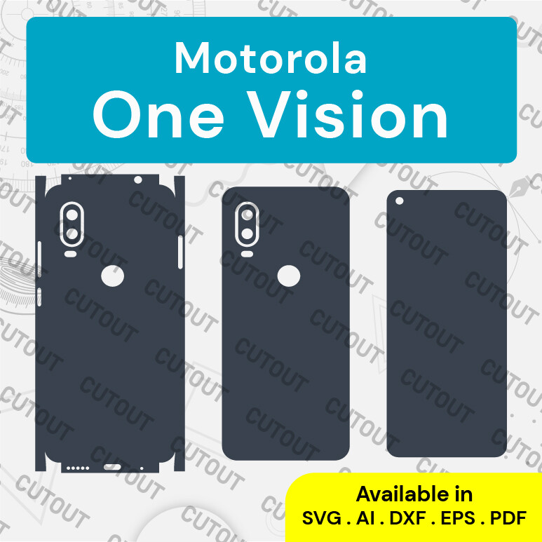 Motorola One Vision Vector Skin Templates