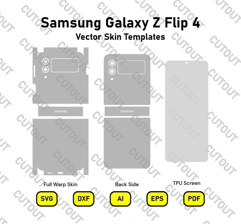 Samsung Galaxy Z Flip 4 Vector Skin Cut Files