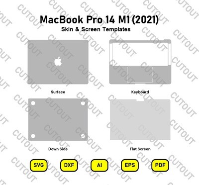 MacBook Pro 14 M1 (2021) Vector Skin Templates