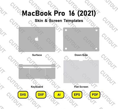 MacBook Pro 16 (2021) Vector Skin Templates