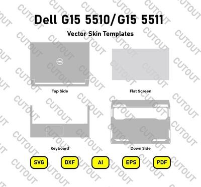 Dell G15 5510/G15 5511 Gaming Laptop Vector Skin Templates
