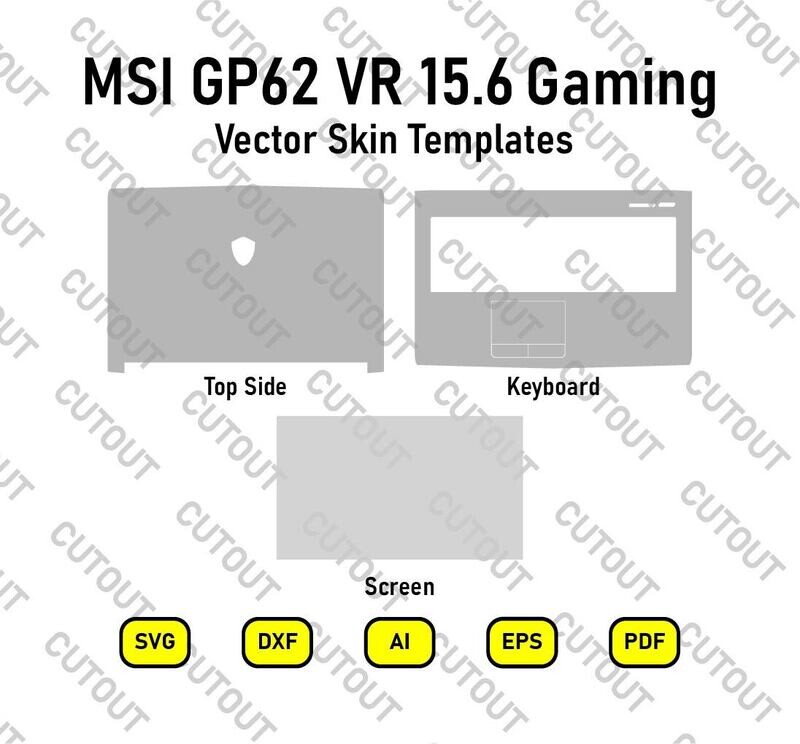 MSI GP62  15.6 Gaming Vector Skin Templates