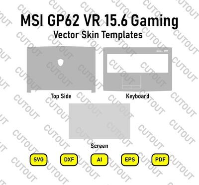 MSI GP62 15.6 Gaming Vector Skin Templates