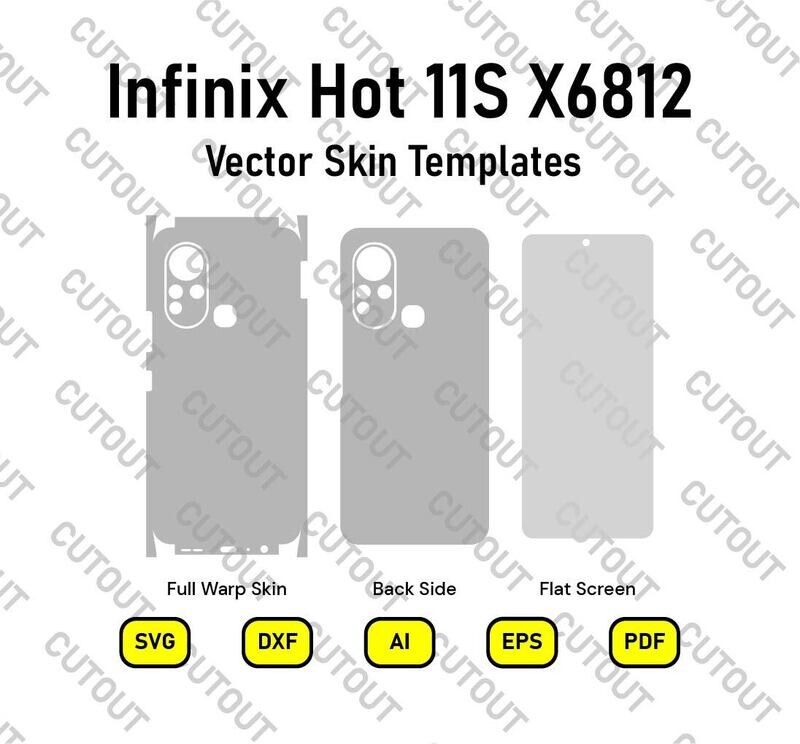 Infinix Hot 11S X6812 Vector Skin Templates