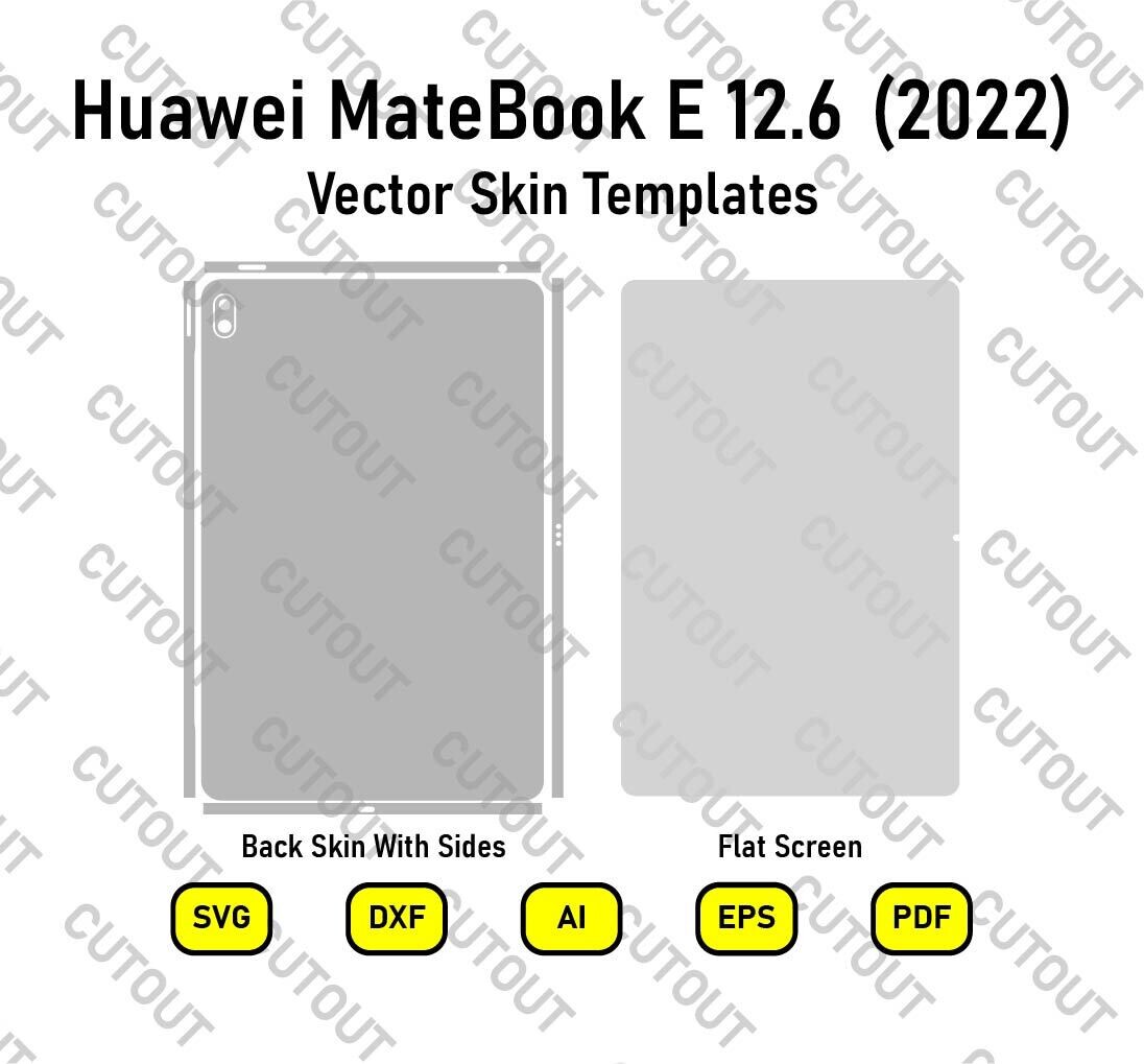 Huawei MateBook E 12.6 (2022)  Vector Skin Templates