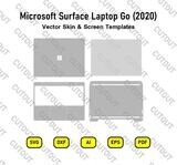 Microsoft Surface Laptop Go (2020) Vector Skin Templates