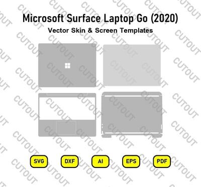 Microsoft Surface Laptop Go (2020) Vector Skin Templates