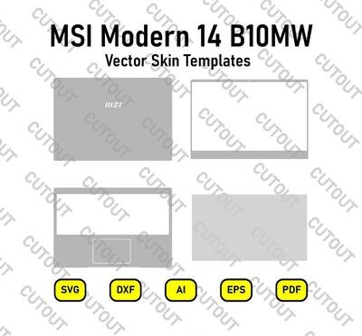 MSI Modern 14 B10MW Vector Skin Templates