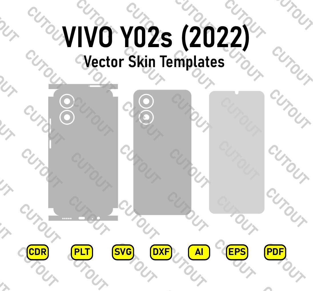VIVO Y02S Vector Skin Templates