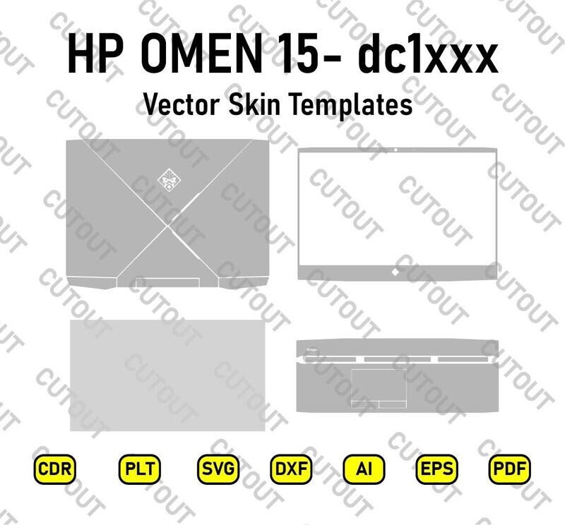 Plantillas vectoriales de diseño para HP Omen 15-dc1xxx