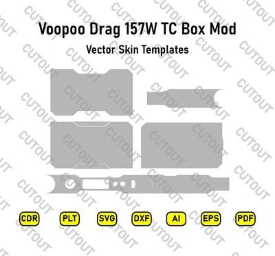 Voopoo Drag 157W TC Box Vector Skin Templates