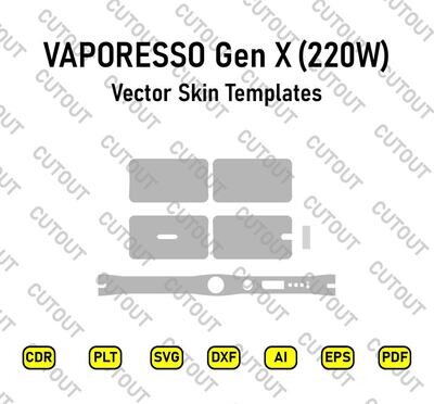 VAPORESSO GEN X (220W) Vector Skin Templates