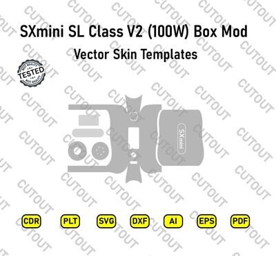 SXmini SL Class V2 100W Box Mod Vector Skin Templates