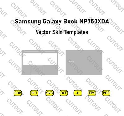 Samsung Galaxy Book NP750XDA Vector Skin Templates