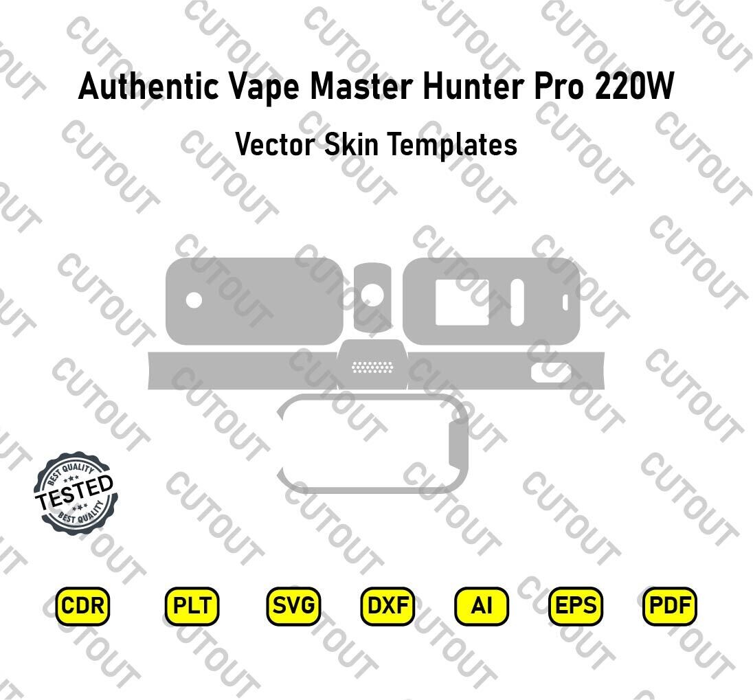 Authentic Vape Master Hunter Pro 220W Vector Skin Templates