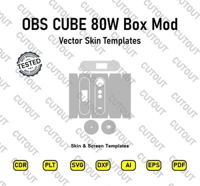 OBS CUBE 80W Box Mod Vector Skin Templates