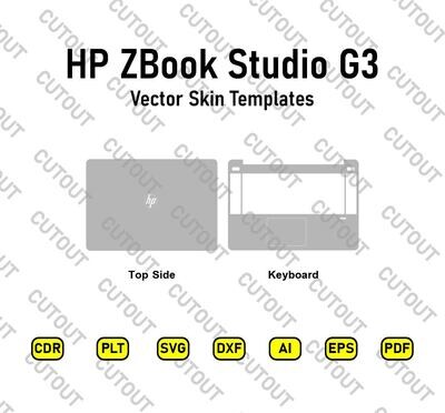 HP ZBook Studio G3 Vector Skin Templates