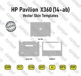 HP Pavilion X360 14 ab063TU Vektor-Skin-Vorlagen