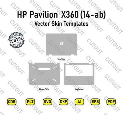 HP Pavilion X360 14 ab063TU Vector Skin Templates