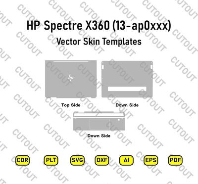 HP Spectre x360 13-ap0xxx Vector Skin Templates