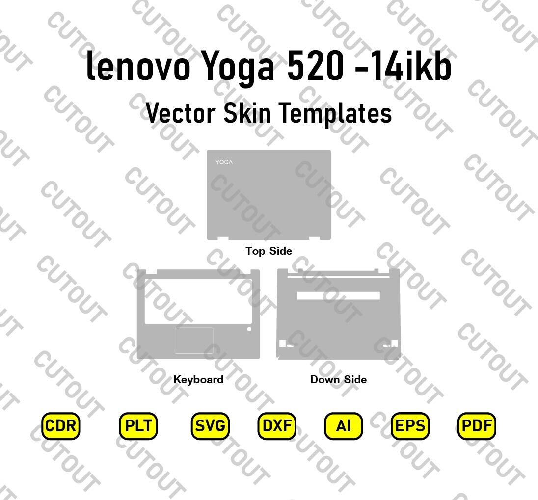 lenovo Yoga 520-14ikb Vector Skin Templates
