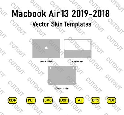 Macbook Air 13 2018/2019 Vector Skin Templates