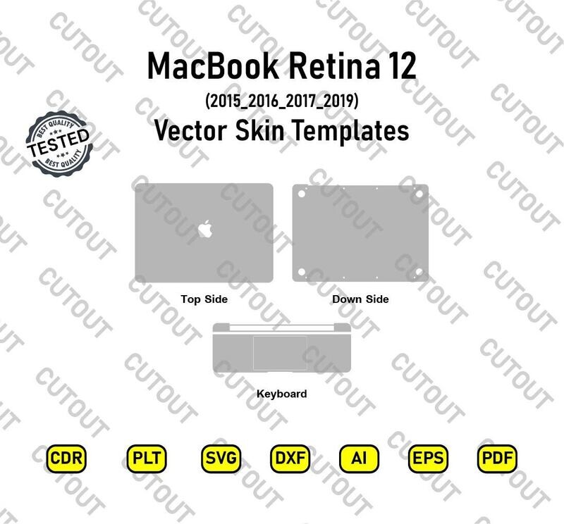 MacBook Retina 12  A1534 (2017,2019)Vector Skin Templates