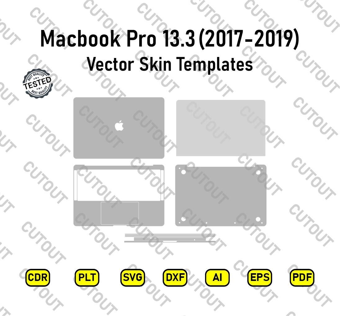 Macbook Pro 13.3 2017/2019 Vector Skin Templates