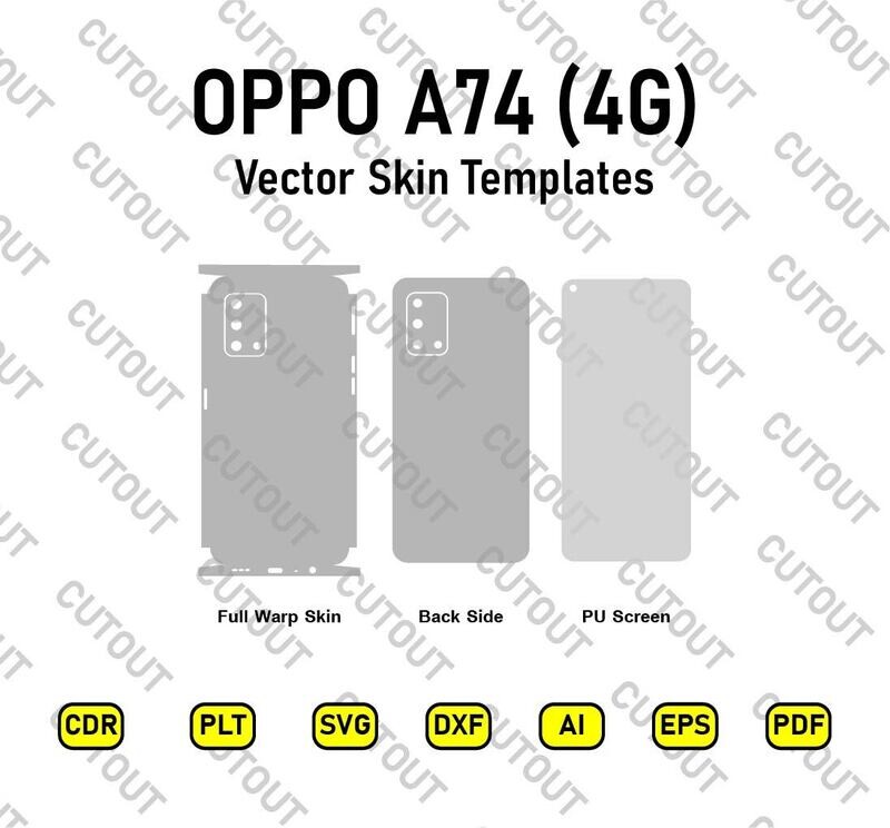 Oppo A74 4G-Vektor-Skin-Vorlagen