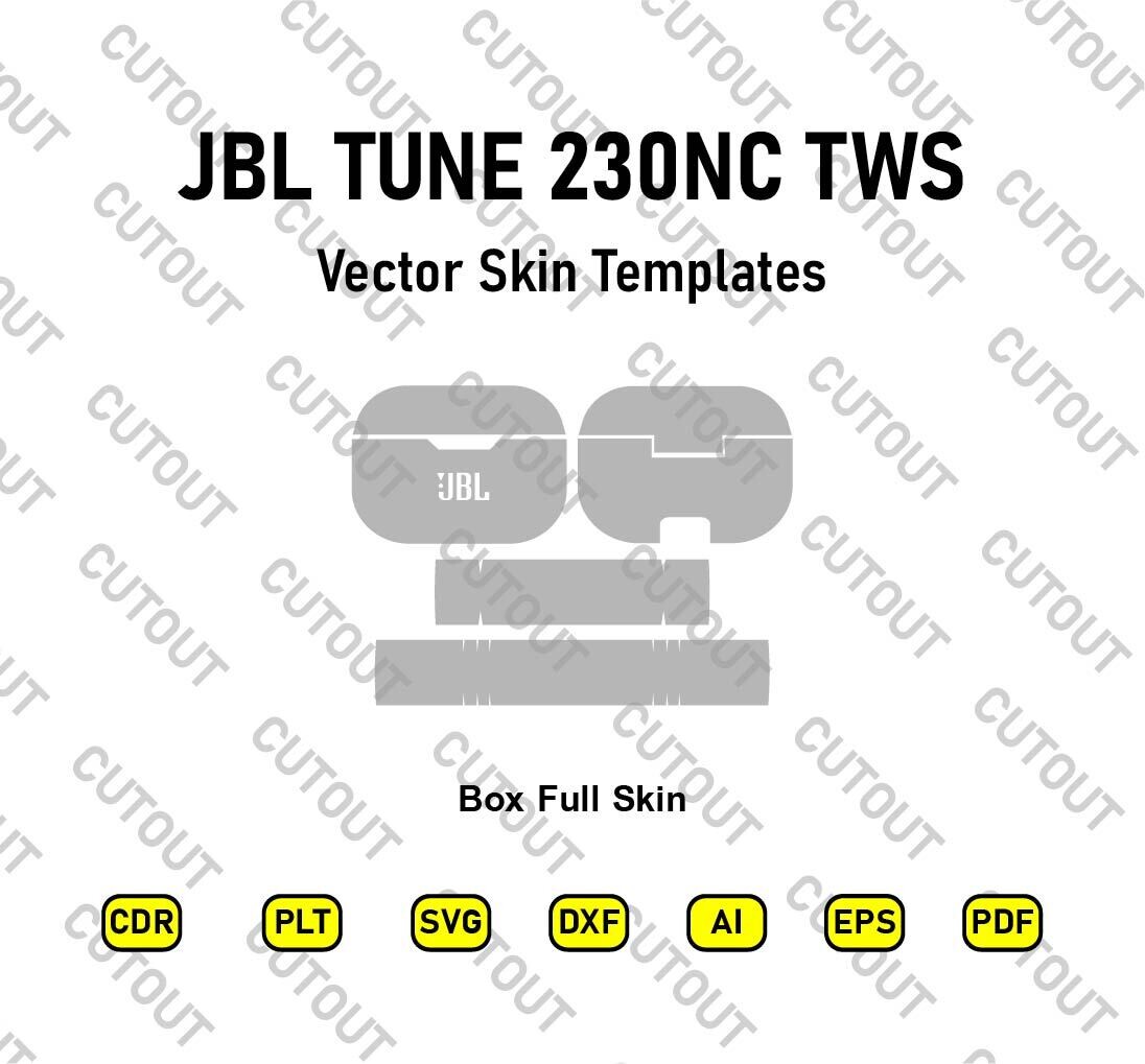 JBL TUNE  True Wireless In-Ear Headphones Vector Skin Templates