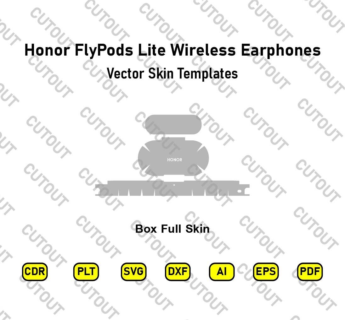 Honor FlyPods Lite Wireless Earphones Vector Skin Templates