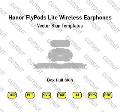 Honor FlyPods Lite Wireless Earphones Vector Skin Templates