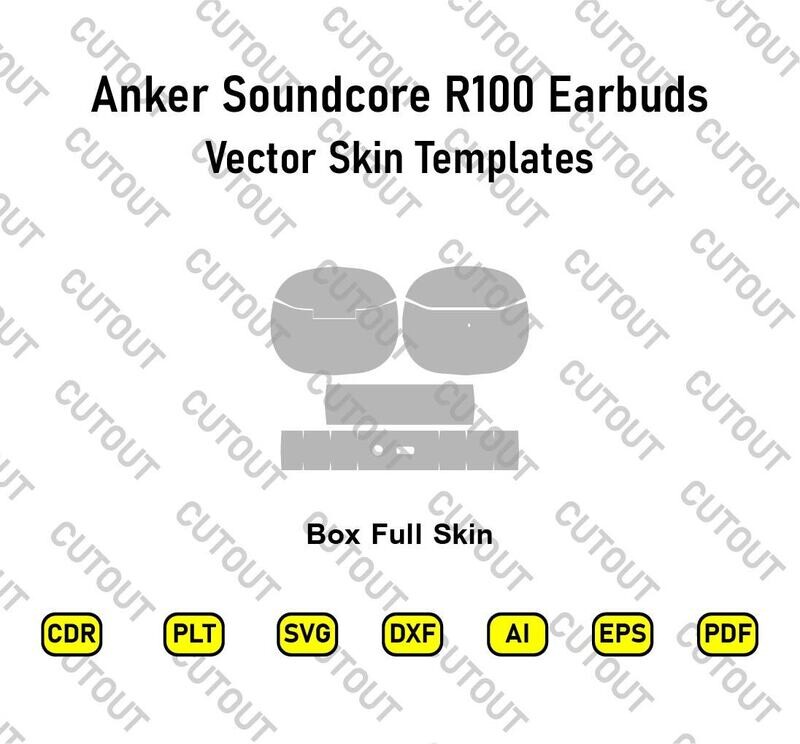 Anker Soundcore R100 Wireless Earbuds Vector Skin Templates