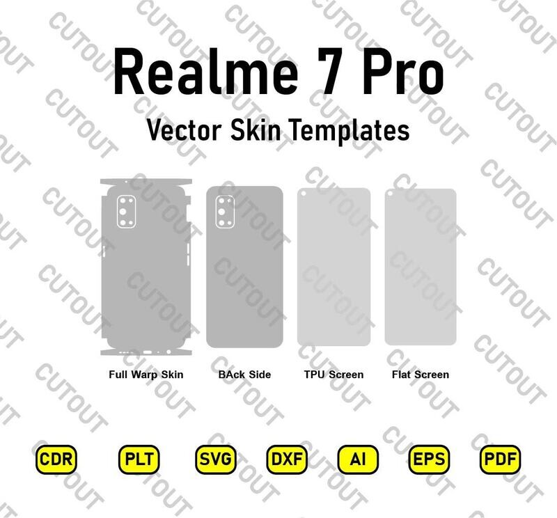 Realme 7 Pro Vector Skin Templates