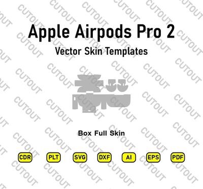 Plantillas de piel vectorial Apple Airpod Pro 2