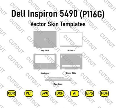 Dell Inspiron 5490 Vektor-Skin-Schnittdateien