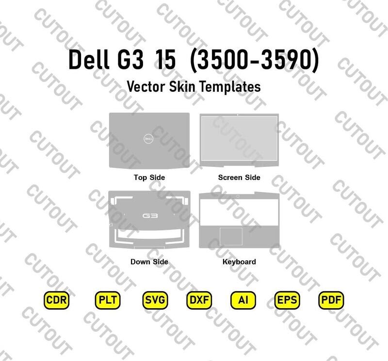 Dell G3 15 3500, 3590 (P89F) Vector Skin Cut Files