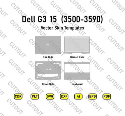 Dell G3 15 3500, 3590 (P89F) Vector Skin Templates