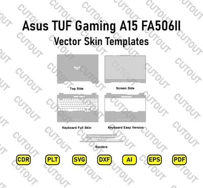 Asus TUF Gaming A15 FA506II Vector Skin Templates