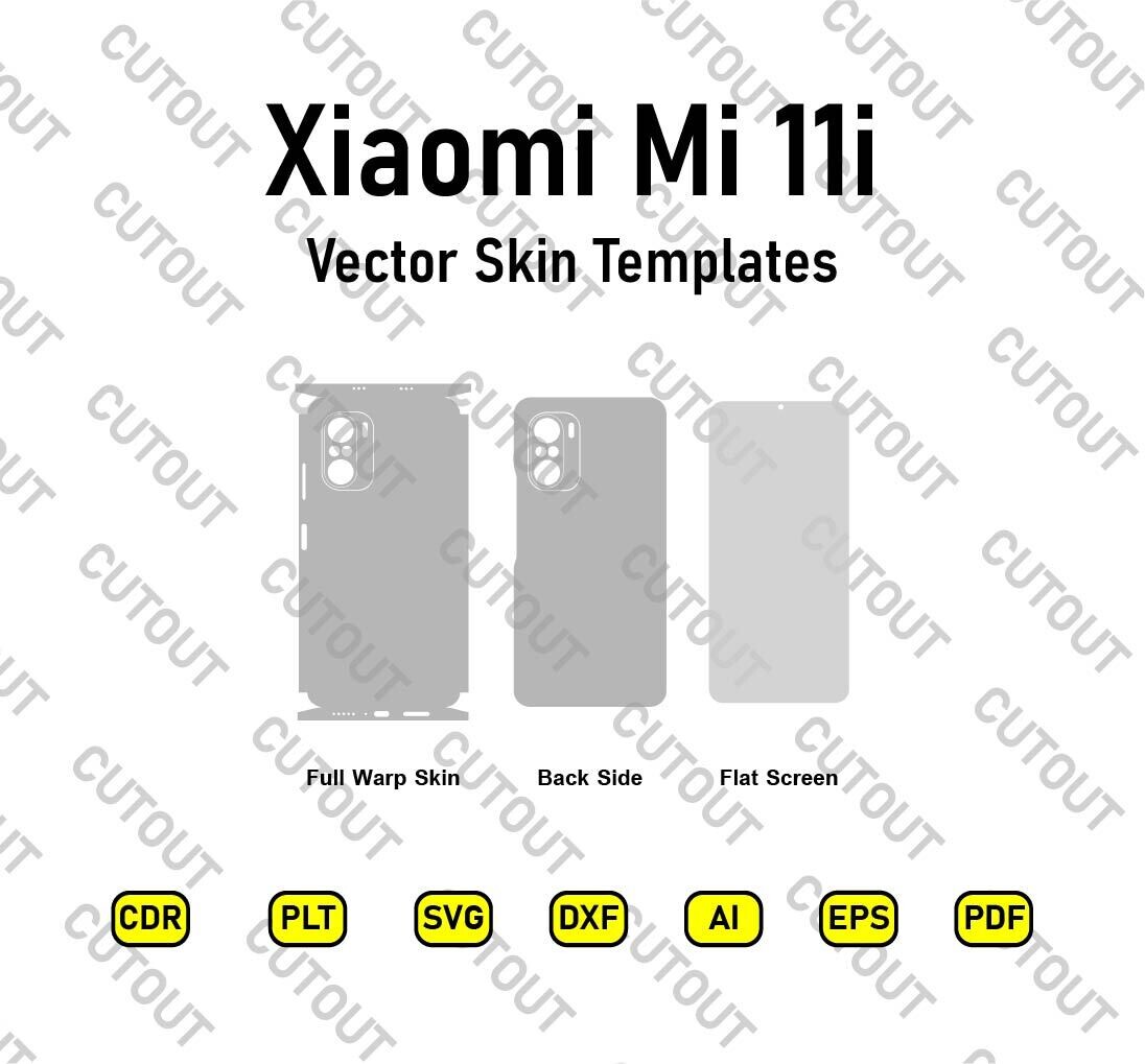Xiaomi Mi 11i Vector Skin Templates