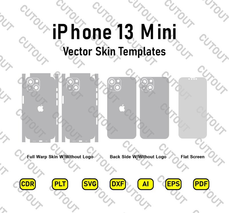 iPhone 13 Mini Vector Skin Templates