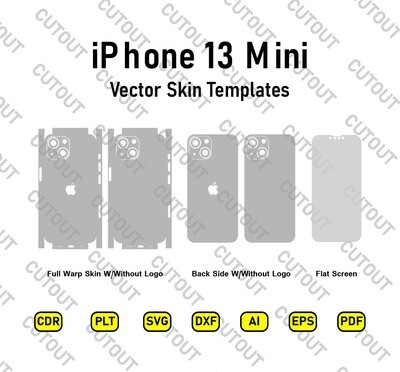 iPhone 13 Mini Vector Skin Templates
