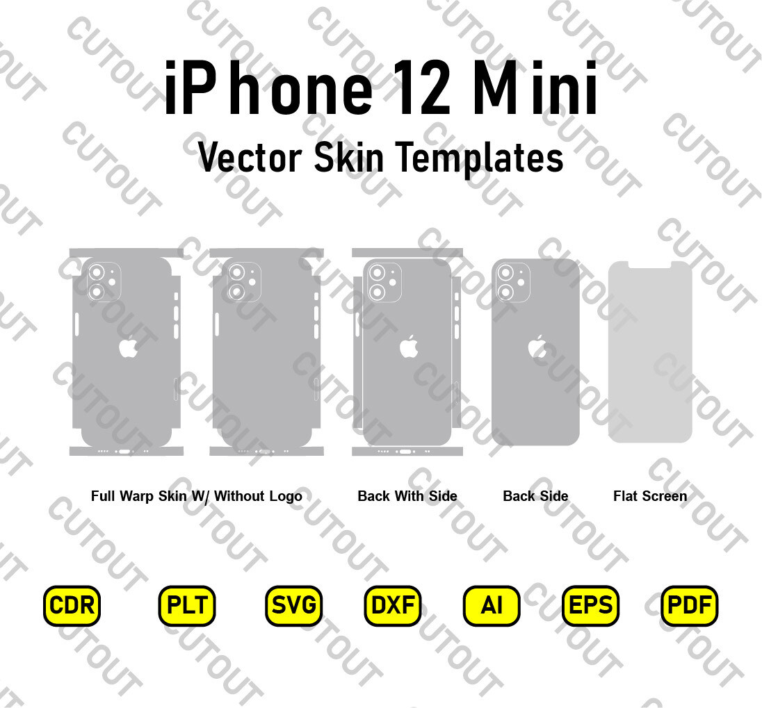 iPhone 12 Mini-Vektor-Skin-Vorlagen