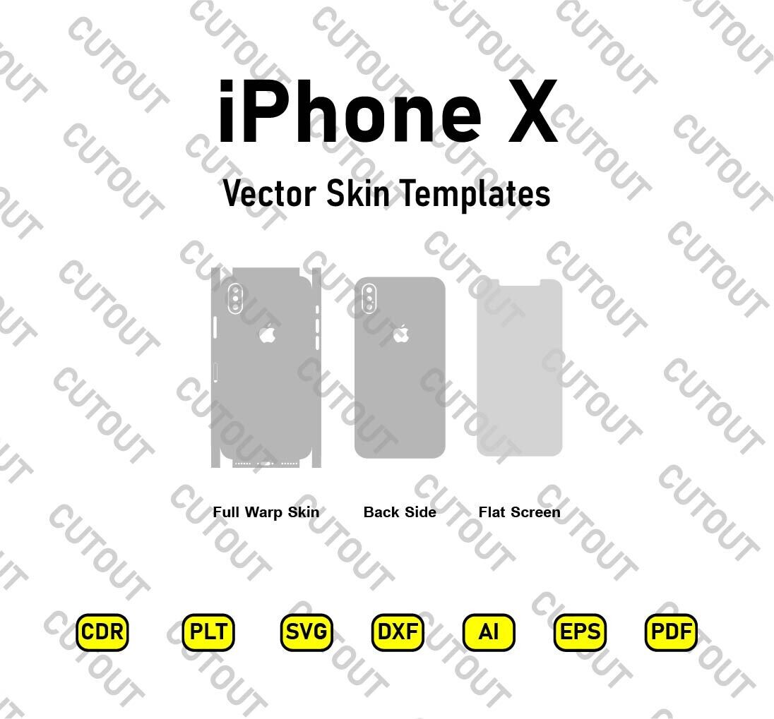 iPhone X Vector Skin Templates